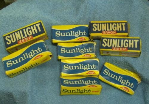 nieuwe stukken Sunlight zeep