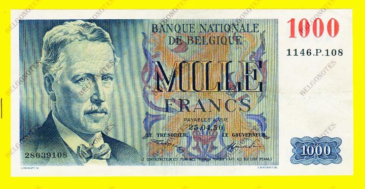 1000 Francs Type  Eeuwfeest 1950 * Lot 1902619108