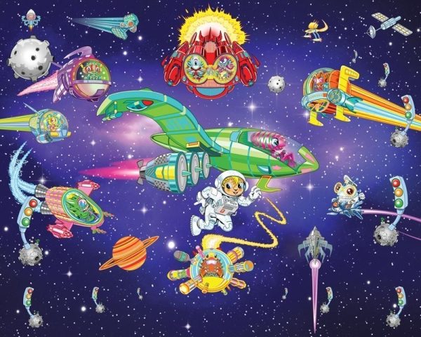 Walltastic Designer Behangpapier Aliens in de ruimte