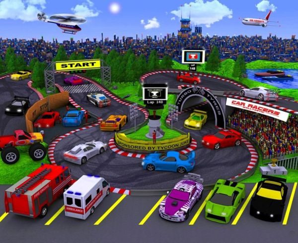 Walltastic Designer Behangpapier Race Cars Auto's kinderkamer decoratie