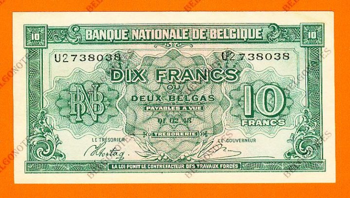 10 Francs Type Londen*01-02-1943**AUNC**Lot 1902618038