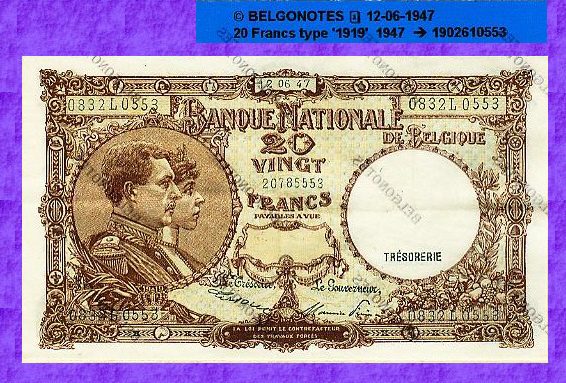 20 Francs Type '1919' 12-06-1947*Lot 1902610553