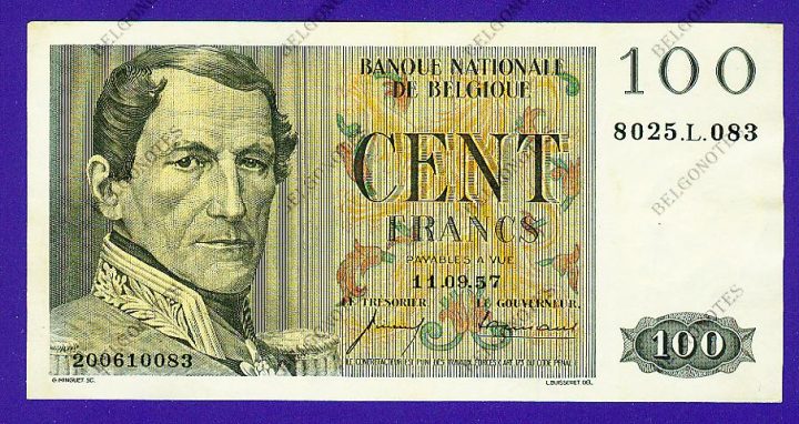 100 Francs Type Eeuwfeest*1957*Lot 1902610083