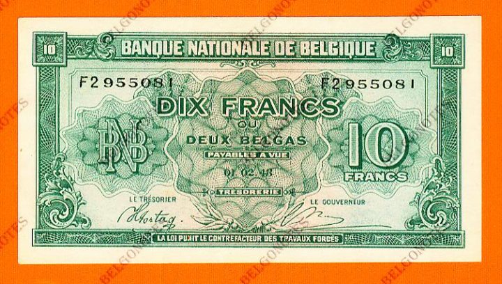 10 Francs Type Londen*01-02-1943*Lot 1902615081