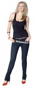 Tex4net Damesjeans skinnyjeans, zwart/black  mt34/36