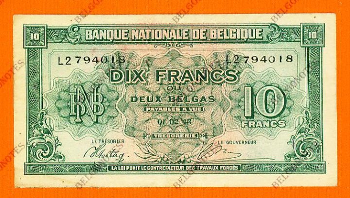 10 Francs Type Londen*01-02-1943*Lot 1902614018