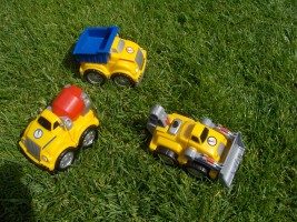 3 vrachtwagentjes van Megabloks