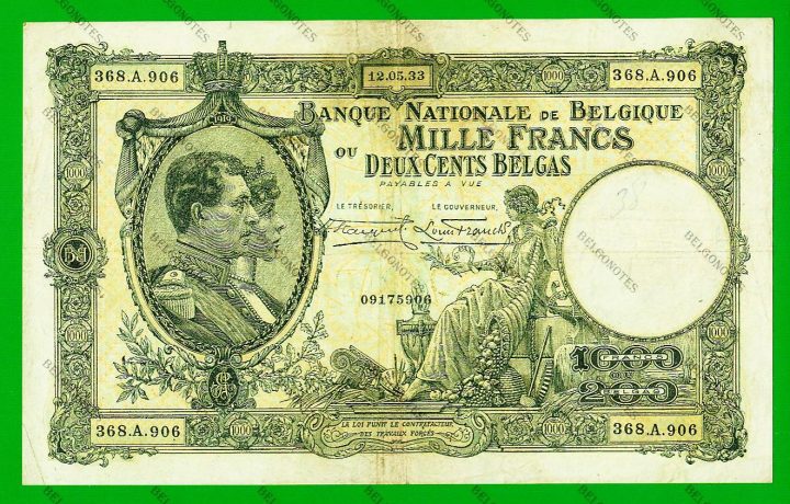 1000 Francs Type Nationale reeks 1933* Lot 1902615906