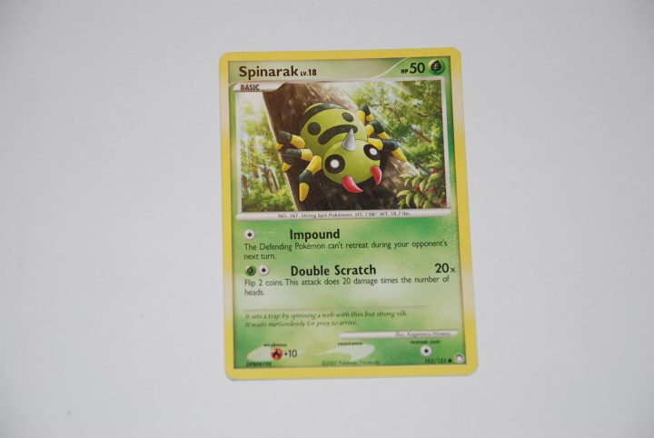 pokemon kaart spinarak lv18