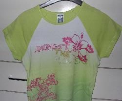 Groen T-shirt met print (The flowers)