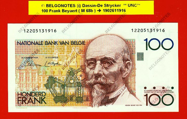 100 Frank Type Beyaert **UNC** Dassin-De Strycker * Lot 1902611916