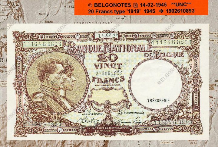 20 Francs Type '1919' **UNC**1945** Lot 1902610893