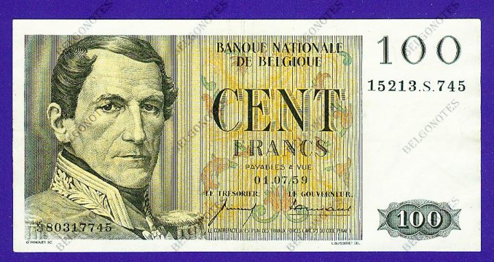 100 Francs Type Eeuwfeest*1959*Lot 1902617745