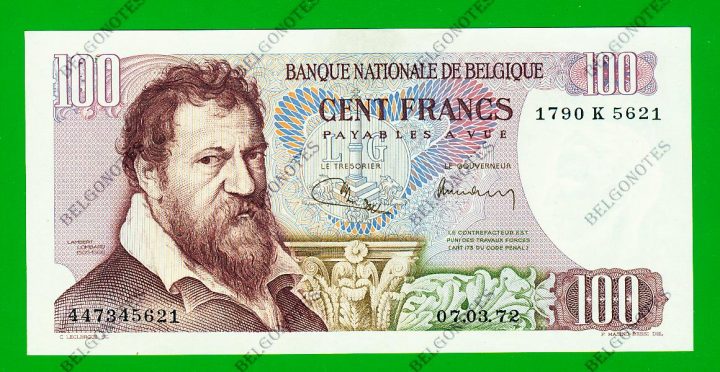 100 Francs Type Lombard 1972 **AUNC** Lot 1902615621