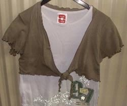 Beige T-shirt met print (146/152)