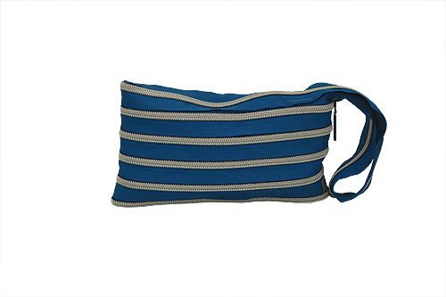 Zipit Clutch Handvat Blauw + Zilver