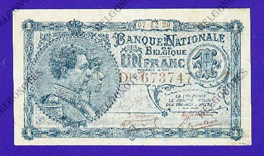 1 Franc Type Nat. reeks 1920*Lot 1902613747