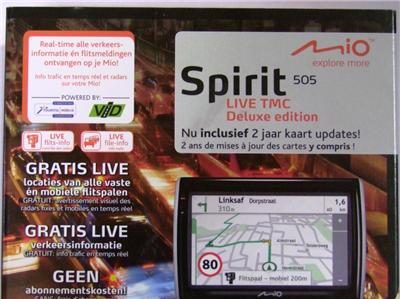 MIO Spirit 505 Live TMC Deluxe Edition GPS NEW  !!