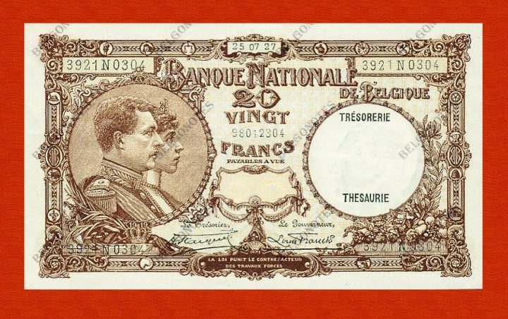 20 Francs Type '1919' **UNC**1927** Lot 1902610304