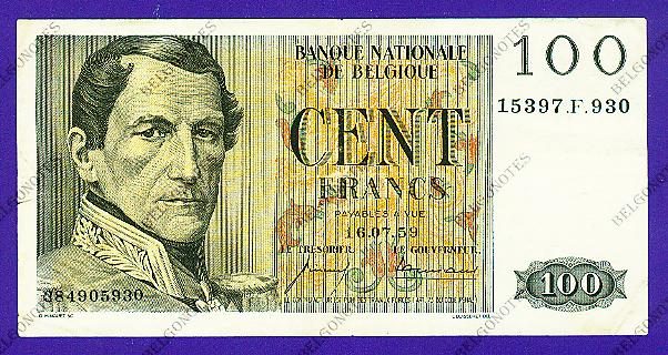 100 Francs Type Eeuwfeest*1959*Lot 1902615930