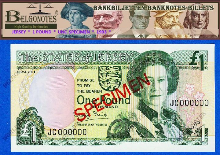 **UNC** Jersey 1993* 1 Pound ***SPECIMEN ***