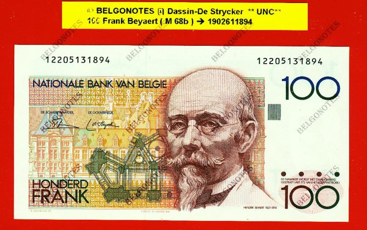100 Frank Type Beyaert **UNC** Dassin-De Strycker * Lot 1902611894
