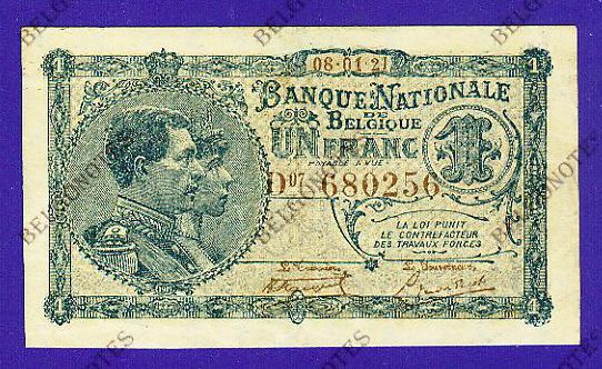 1 Franc Type Nat. reeks 1921*Lot 1902610256