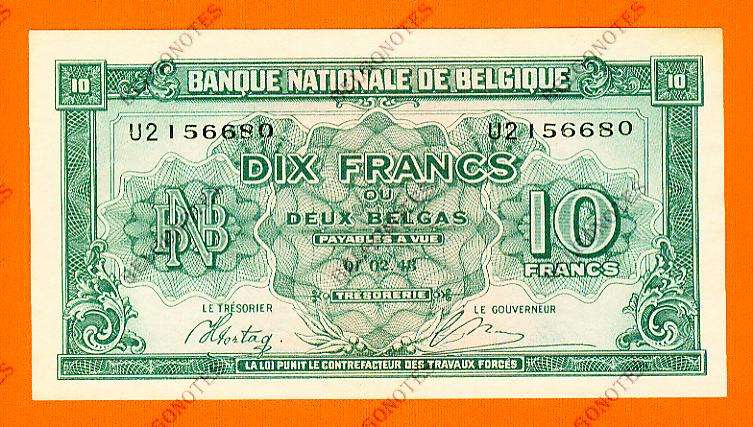 10 Francs Type Londen*01-02-1943**AUNC**Lot 1902616680