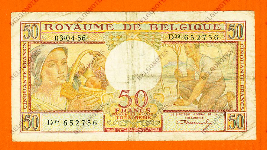 50 Francs Type Buisseret 03-04-1956* Lot 1902612756