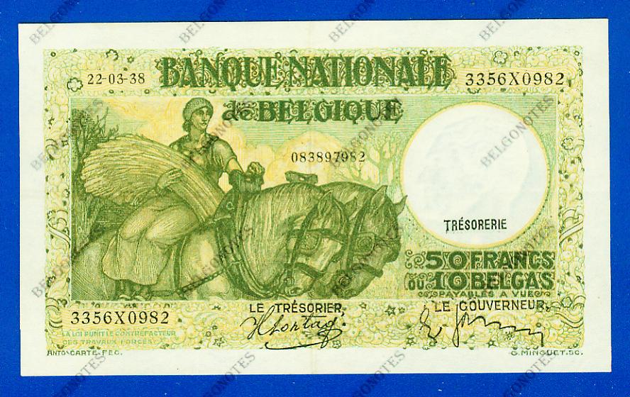 50 Francs Type Anto carte 22-03-1938*.Lot 1902610982