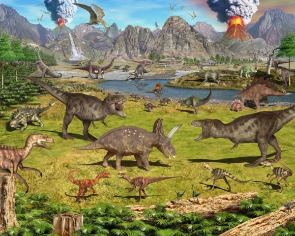 Walltastic Designer Behangpapier Land van de Dinosaurussen