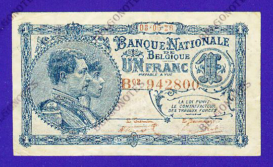 1 Franc Type Nat. reeks 1920*Lot 1902612800