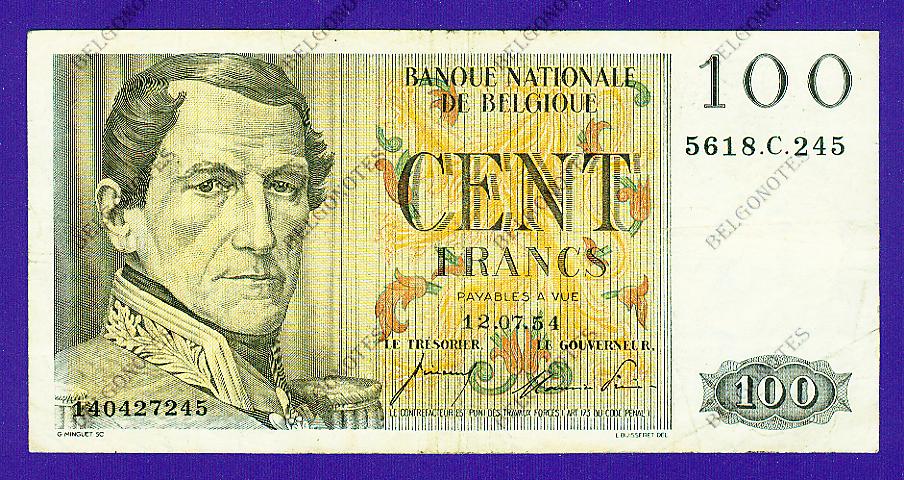 100 Francs Type Eeuwfeest*1954*Lot 1902617245