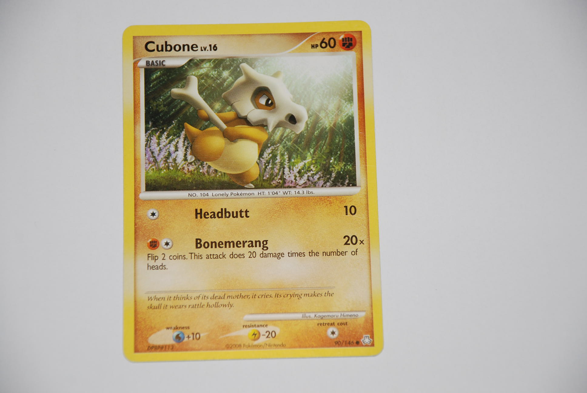 pokemon kaart cubone lv 16