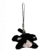 Foto 1 van GSM Hangertje Mobile Charm Pluche Animals : Zwart poesje