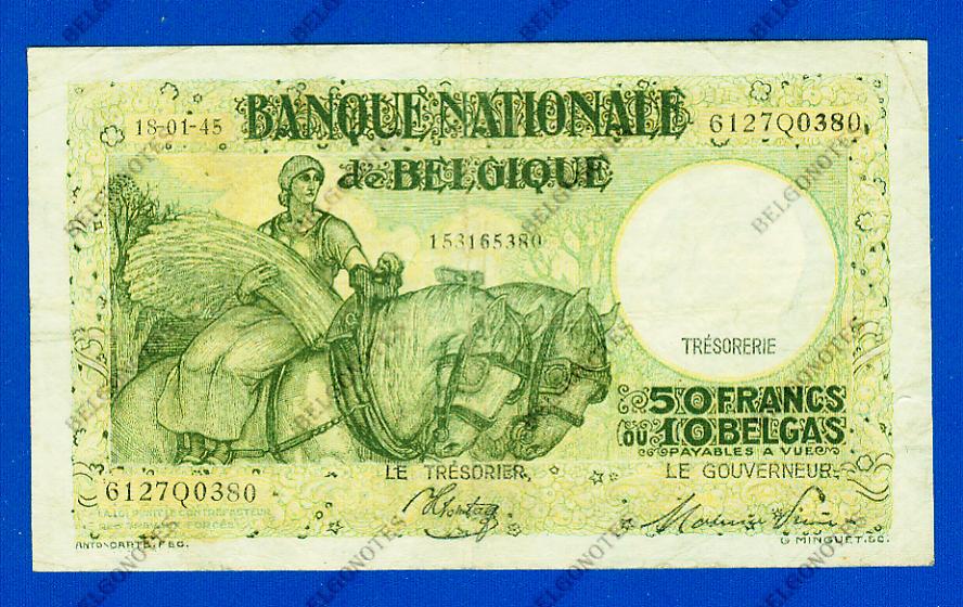 50 Francs Type Anto carte 18-01-1945*.Lot 1902610380