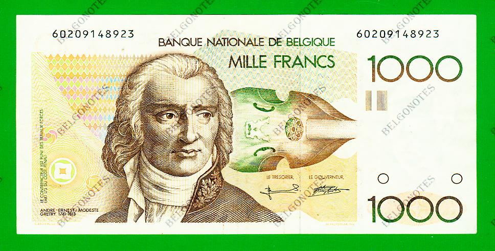 1000 Francs Type  Gretry  * Lot 1902618923