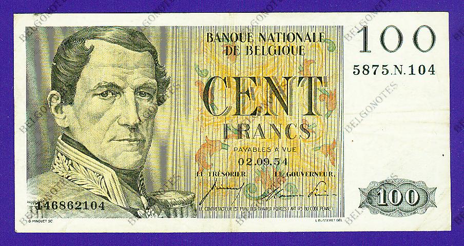 100 Francs Type Eeuwfeest*1954*Lot 1902612104