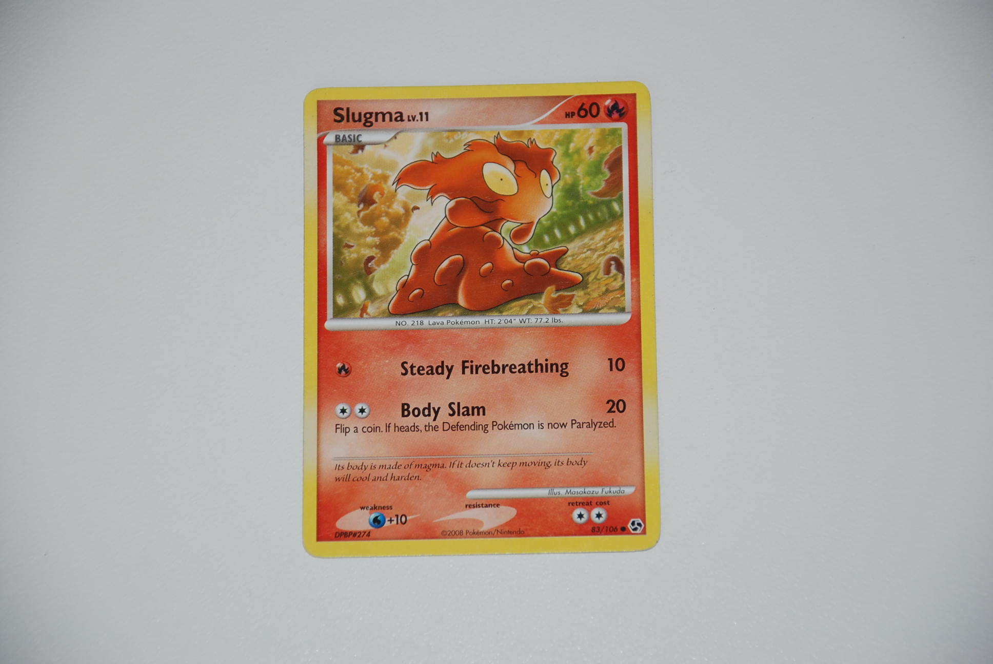 pokemon kaart slugma lv 11