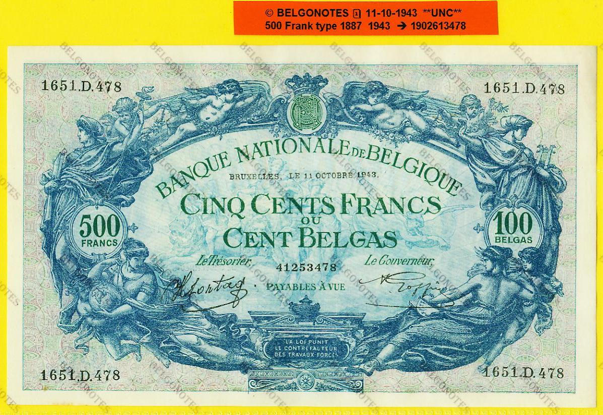 GERESERVEERD !!!!!!!!!!!!!500 Francs Type 