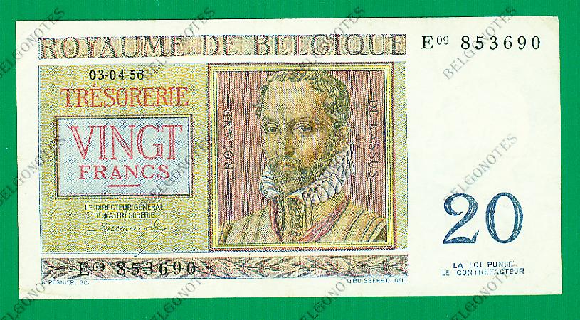20 Francs type Regnier*03-04-1956*Lot 1902613690
