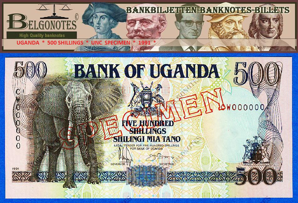 **UNC** Uganda 1991* 500 Shillings ***SPECIMEN ***
