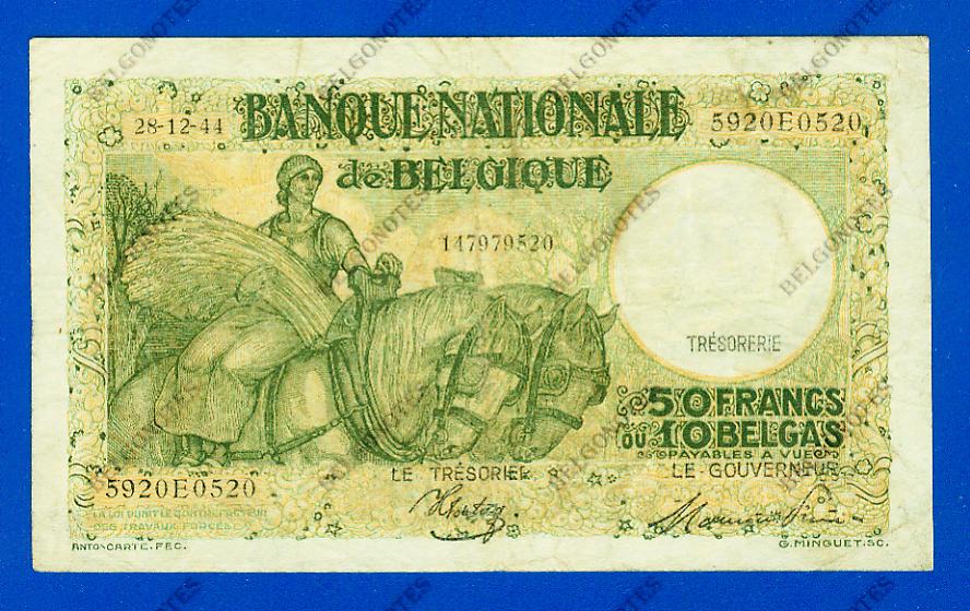 50 Francs Type Anto carte 28-12-1944*.Lot 1902610520