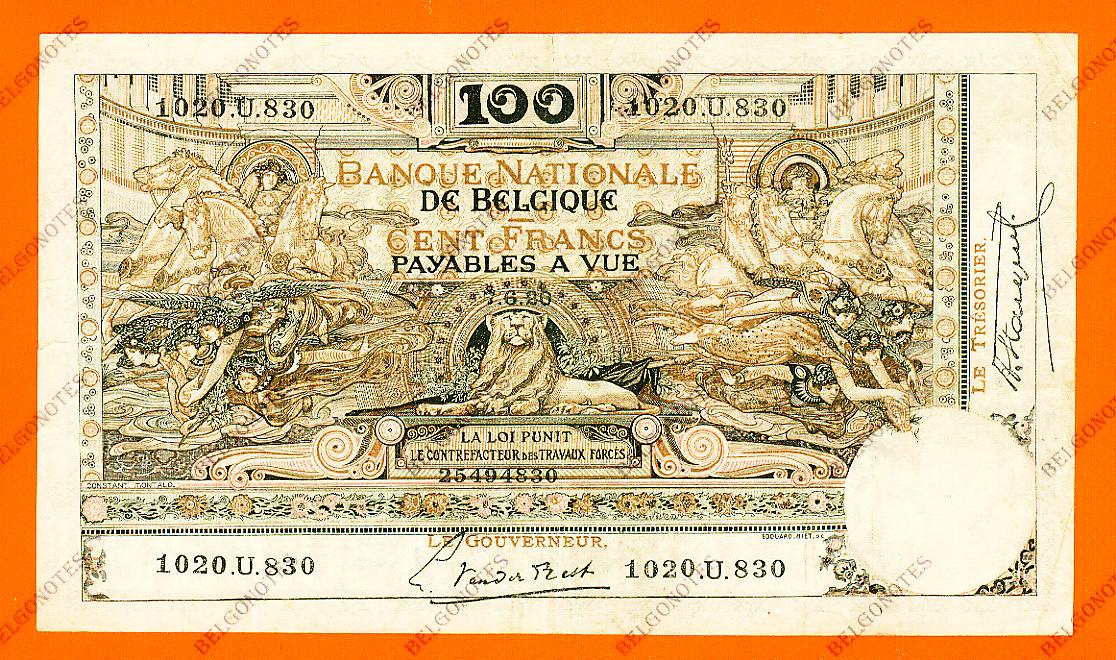 100 Francs Type Montald*07-06-1920*Lot 1902614830