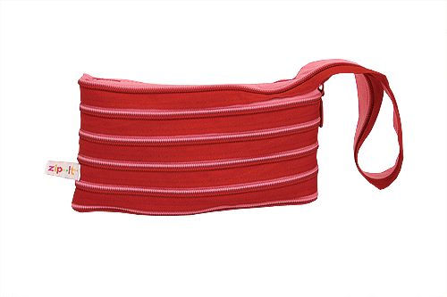 Zipit Clutch Handvat Rood + Roze