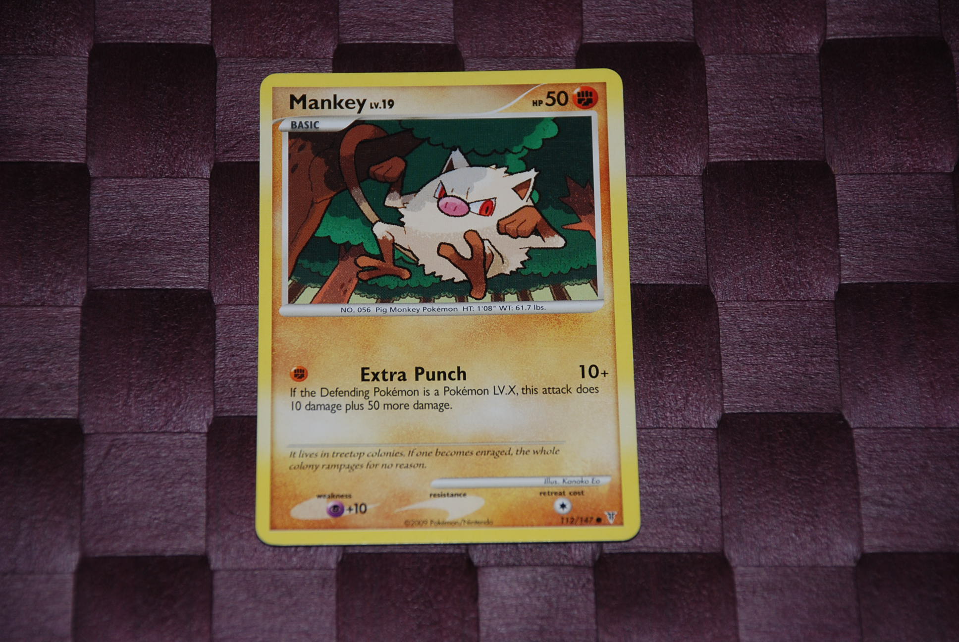 pokemon kaart mankey lv 19