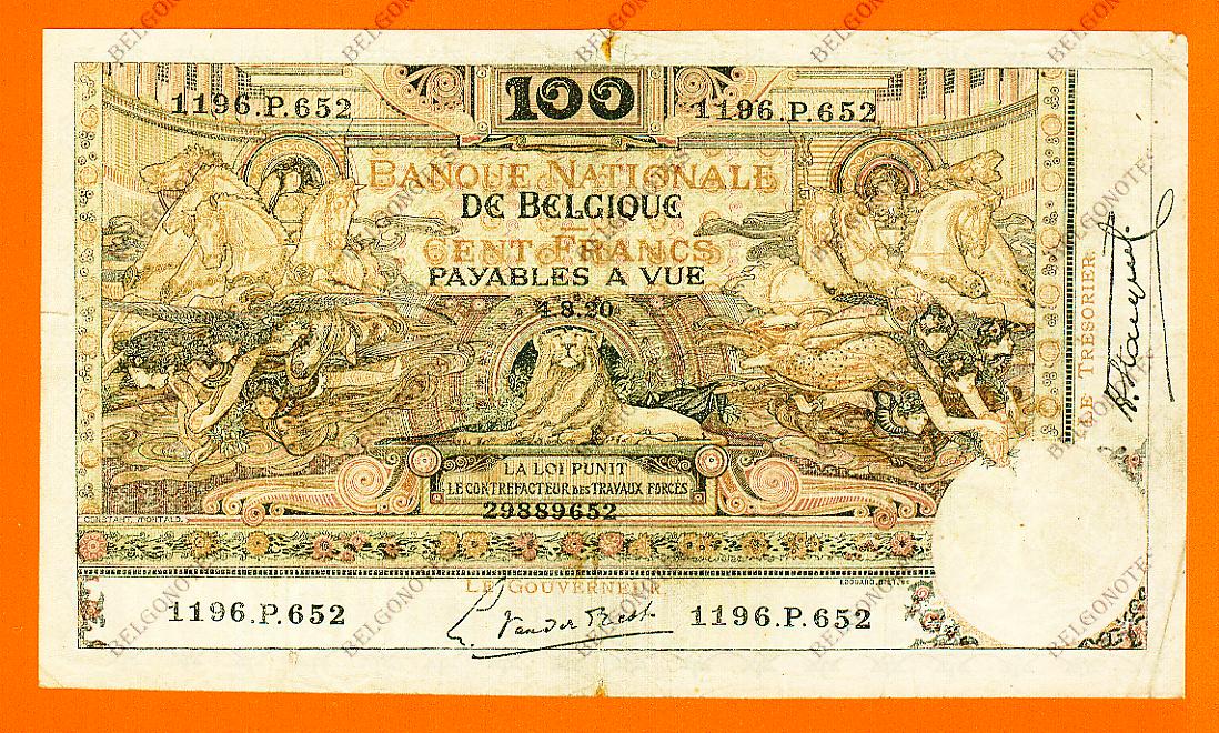 100 Francs Type Montald*04-08-1920*Lot 1902619652