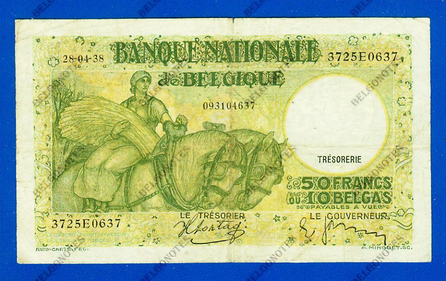 50 Francs Type Anto carte 28-04-1938*.Lot 1902610637
