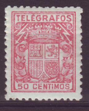 Spanje telegraafzegel nr. 75 