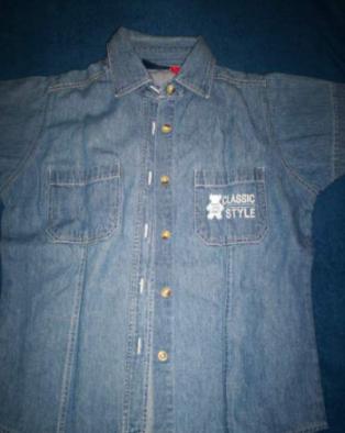 Jeans hemdje met korte mouw voor 10 jaar